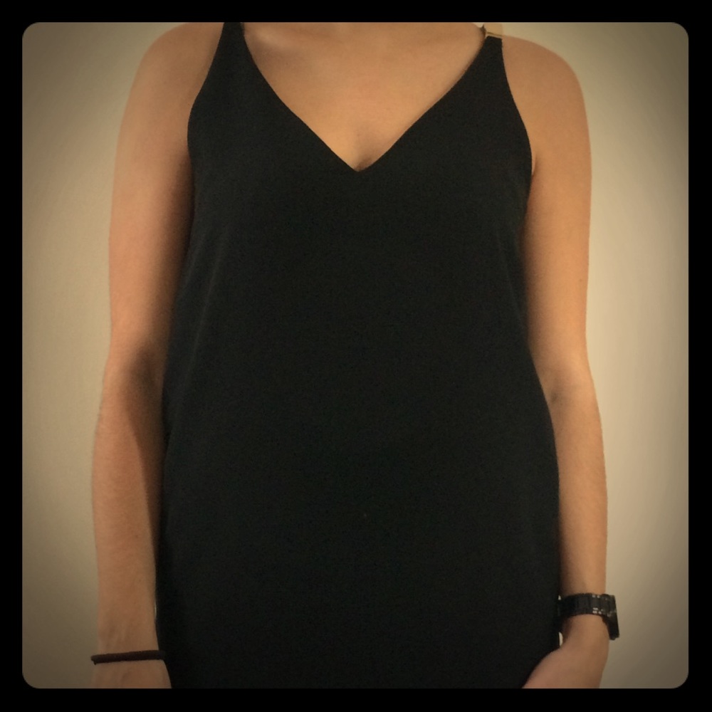 Mango simple black dress